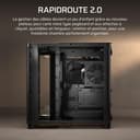 CORSAIR AIR 5400 RS-R ARGB Boîtier PC Triple Chambre Moyen-Tour Panoramique — Chambre Isolée pour AIO 360mm, Compatible Mères À Connexion Inversée, 3X Ventilateurs ARGB RS-R Inclus — Noir - 8