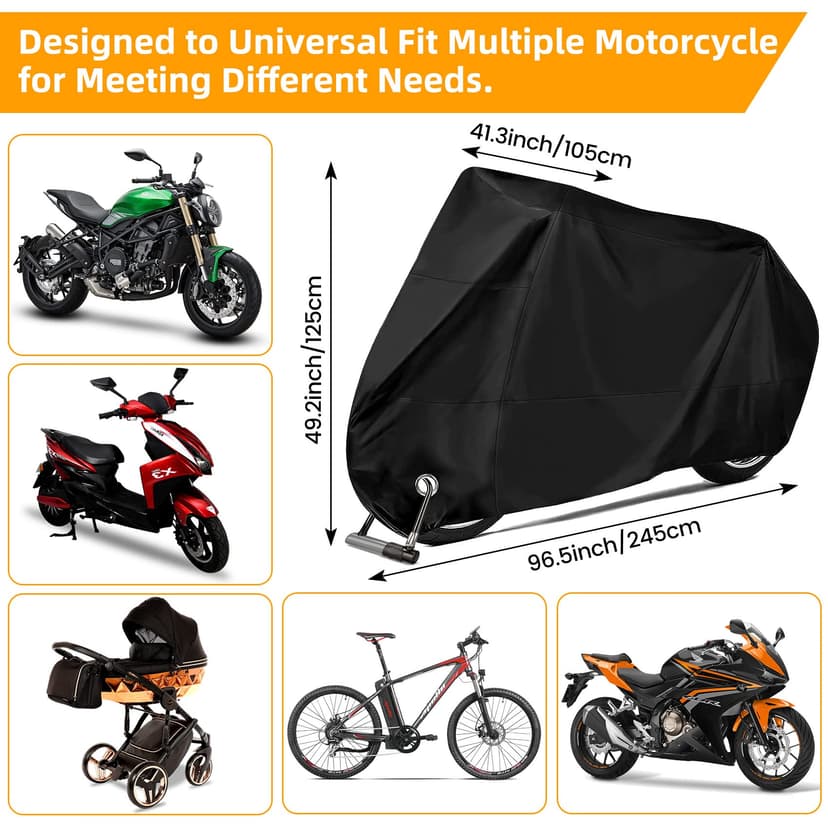Motorcycle Tarpaulin XXL 245x105x125cm - 2