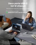 Anker USB C Charger Fast Charging 140W, 4-Port Fast Charging, Intuitive Design and Compatible with MacBook, iPhone 16/15, Samsung, Pixel and More - 3