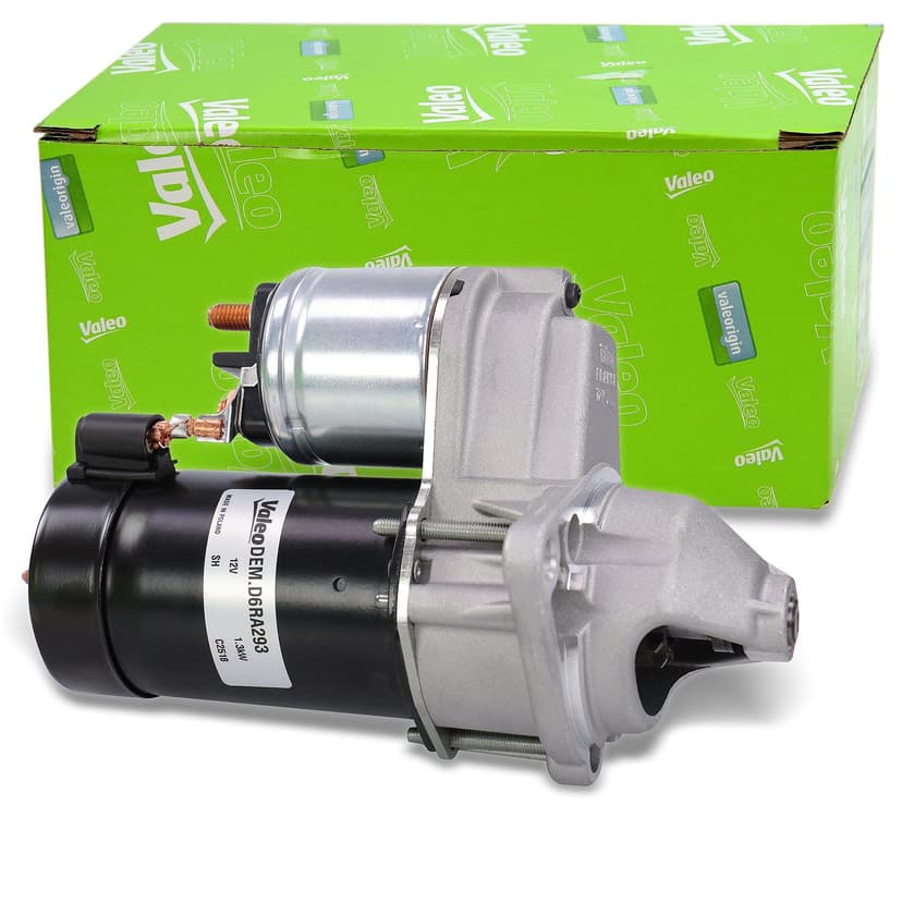 VALEO 438183 Starter Power: 1,3 kW Stop & Start: NO Number of teeth: 9/10 teeth Voltage: 12 V Rotation direction: CLOCKWISE - 1