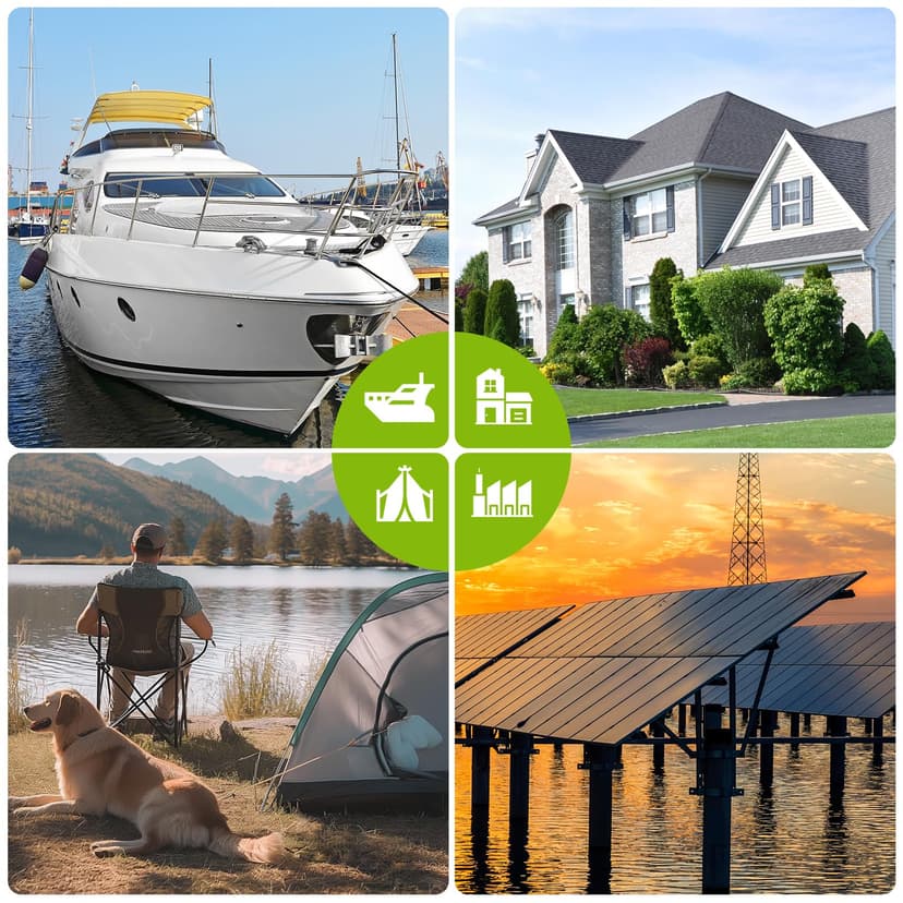 Rvpozwer 400W Panneaux Solaires Monocristallins, 2×200w Module PV pour Batteries 12V, Panneau Solaire de N-type, Panneau Solaire pour RV, supports de toit, bateaux - 8