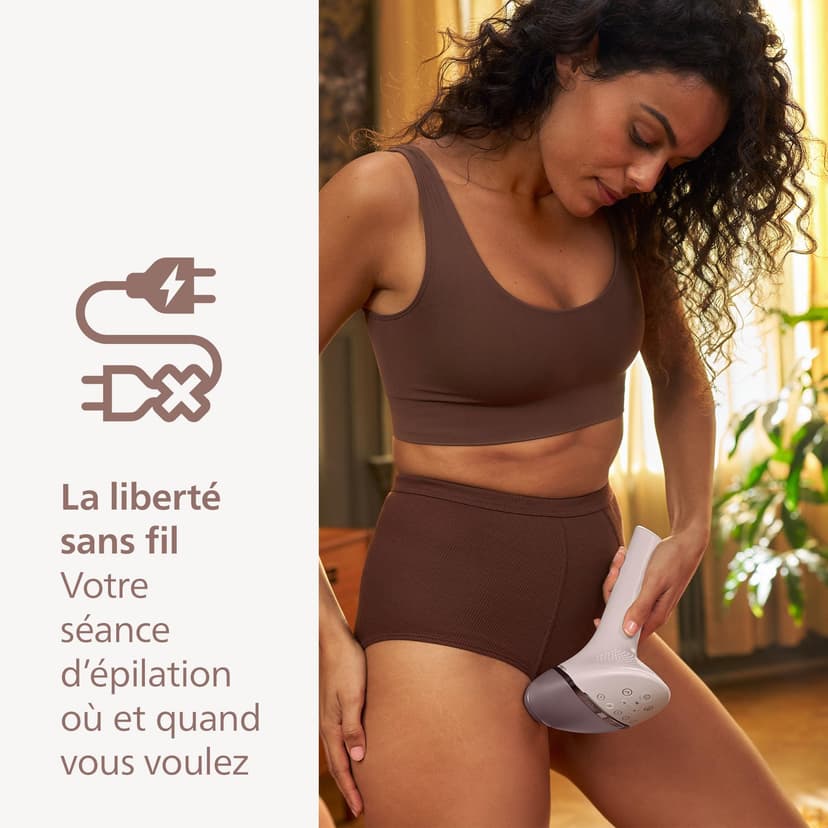 Philips Lumea Série 9900, épilateur à lumière pulsée, technologie SenseIQ et SkinAI, 4 embouts pour le corps, le visage, le maillot et les aisselles, utilisation avec et sans fil (modèle BRI951/00) - 6