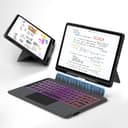 Coque Clavier Pour Samsung Galaxy Tab S10 Lite/S10 FE/S9 FE/S9 : mode DEX en un clic,mise en veille/réveil auto,rétroéclairage arc-en-ciel,Étui Clavier AZERTY français détachable avec pavé tactile - 1