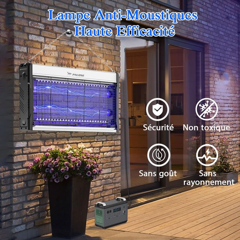 PALONE 4000V Fly Killer Effective Insects Bug Zapper, UV Insect Killer, Hangable Fly Zapper, Electronic Bug Wasp Trap, USB Plug Attracting Mosquito to Zap for Kitchen,Home,Indoor Outdoor Garden Yard - 2