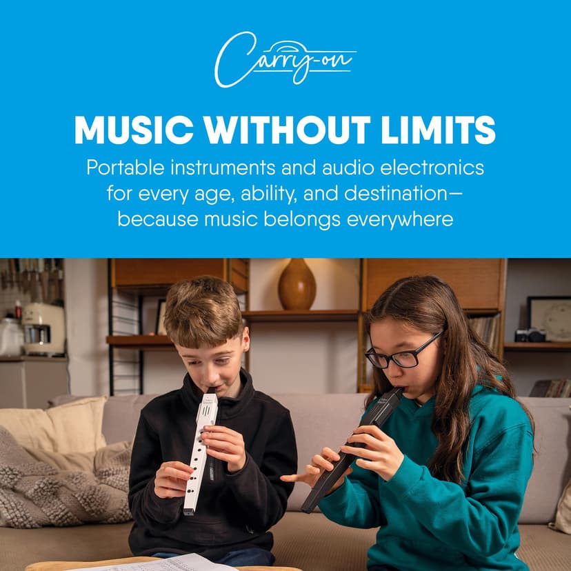 Carry-on Digital Wind Instrument - 10 Instrument Voices, Built-In Speaker, USB Rechargeable Battery, Headphones Output, Midi Over Bluetooth, Digital Recorder - Black - 7