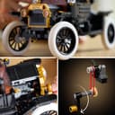 LEGO Icons Ford Model T - Retro Car Model Kit for Adults - Collectible Display Set w/Fabric Roof, Tall Wheels & Split Windscreen - DIY Gift for Fans of Classic Vehicles - 11376 - 4