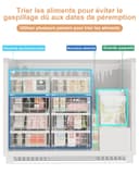 UMDONX Paniers de congélation Blanc- 4 paquets de paniers de congélation pour coffre for 283 à 566L congélateur - Organisateur de congélation empilable pour coffre,Longueur extensible(29-45x30x15cm) - 4