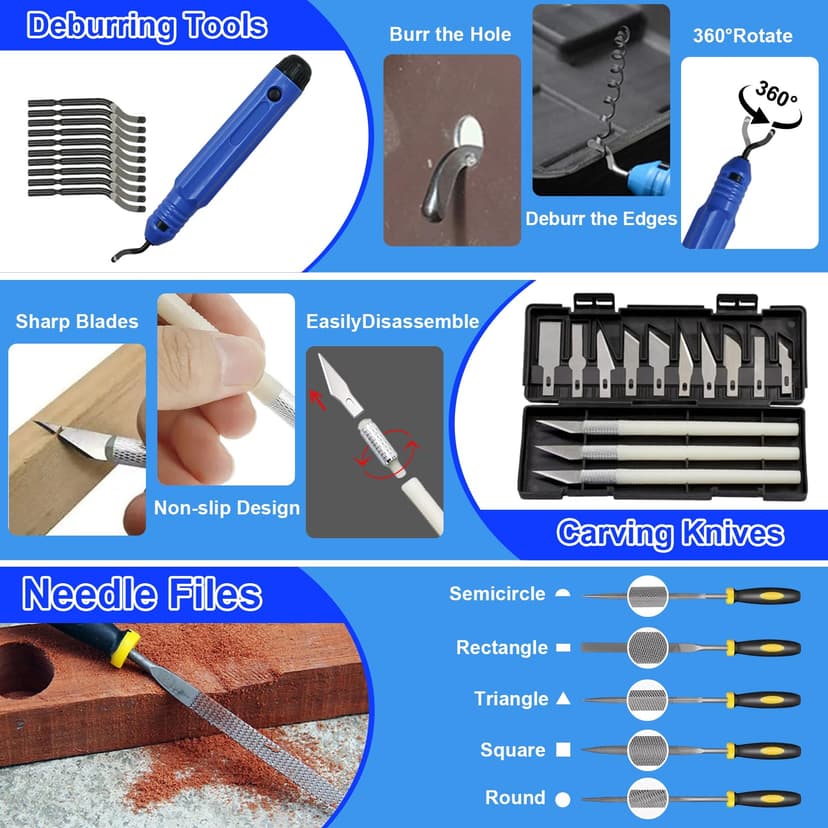 YOTINO 82 Pieces 3D Printer Accessories, 3D Printing Tool Kit, with Tweezers, Pliers, Carving Knife, Cleaning Needles, Wrench Set for Cleaning Finishing Printing - 6
