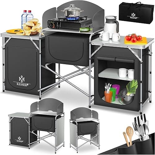 KESSER Camping Furniture Camping Kitchen with Aluminium F…