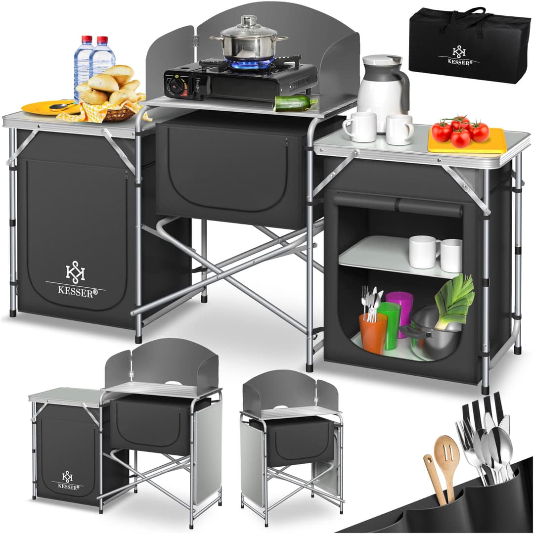 KESSER Camping Furniture Camping Kitchen with Aluminium F…