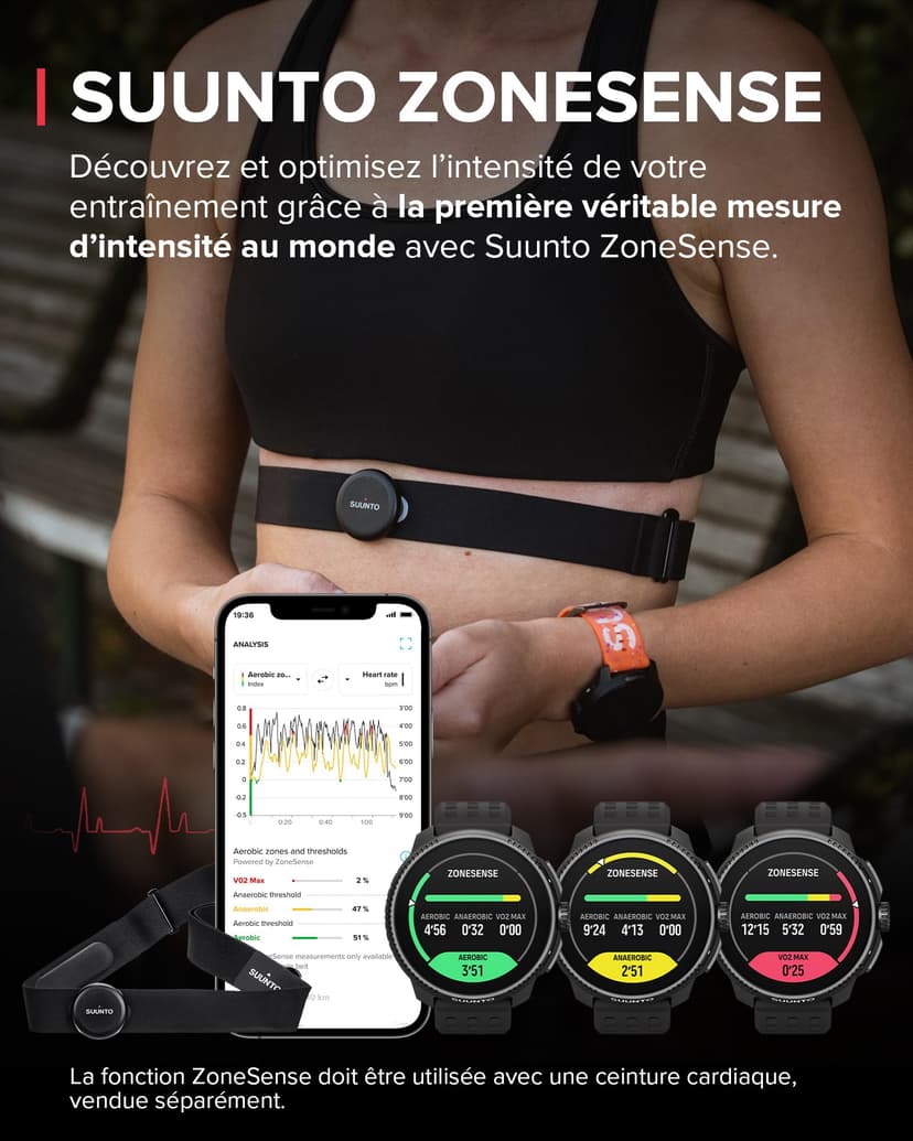 SUUNTO Race GPS Sports Watch, Smartwatch for Multisport Training Workout, AMOLED Touch screen & Digital Crown, Advanced Health & Recovery Supports, 26-Day Battery Life, Dual-GNSS, Offline Map, Black - 9