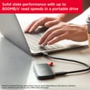 SANDISK Portable SSD 1TB (Read speeds up to 800 MB/s, USB 3.2 Gen 2, USB-C, NVMe Solid State Performance, Updated firmware, fastening loop made of durable rubber) Black - 4