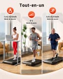 Superun Raceable Treadmill 2.5HP App Control Treadmill Under Desk MAX 136kg Portable Walking and Running Machine at Home and Office with Cruso Exercises and Multi-Player Race - 5