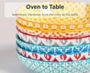 ONEMORE 36oz Colorful Pasta Bowls Set of 6 - Microwavable Oven and Dishwasher Safe Ceramic Shallow Bowl for Dinner, Soup, Assorted Colors - 3