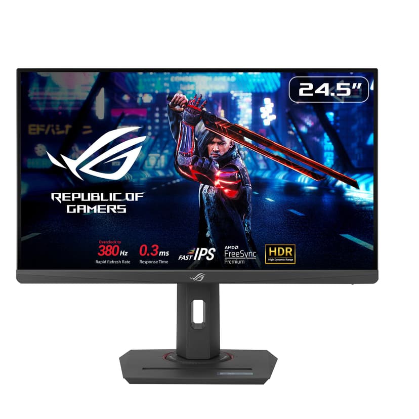 ASUS ROG Strix XG259QNS Esports Gaming Monitor — 25 inch (24.5 inch viewable) FHD (1920 x 1080), 380 Hz (OC), Fast IPS, 1 ms GTG (0.3 ms Minimum), HDR, DisplayWidget Center - 1