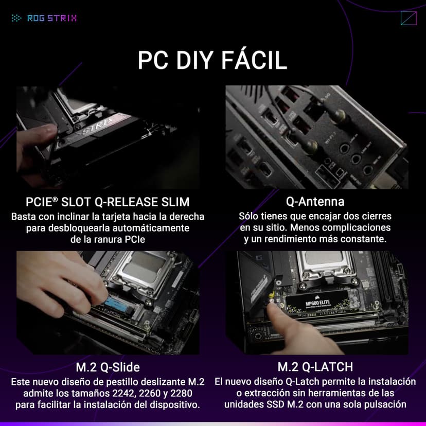 ASUS ROG Strix B850-I Gaming WiFi AMD Mini-ITX Motherboard, 10+2+1 Power Stages, DDR5 Slots, Two M.2 Slots, PCIe® 5.0, WiFi 7, USB 20Gbps Type-C®, and Aura Sync RGB - 6