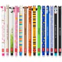 LEGAMI Lot de 14 stylos gel effaçables avec encre thermosensible, gamme de couleurs d’encre, forme conique, pointe de 0,7 mm, en forme d’animaux - 1