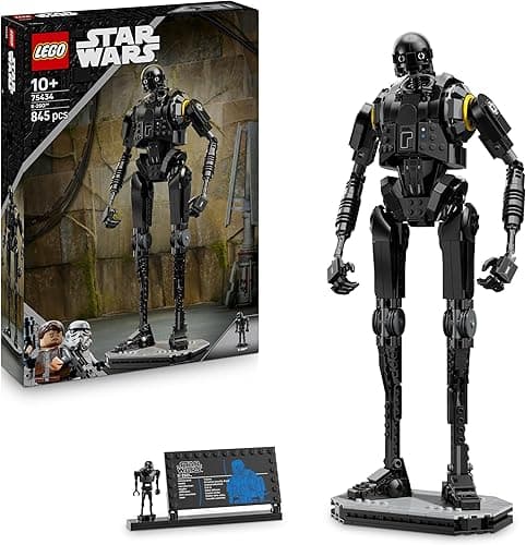LEGO Star Wars 75434 K-2SO Security Droid Figure - Posable Play & Display Building Toy - Collectible Model Kit incl. an Information Plaque - Gift for Boys, Girls & Adult Andor Fans