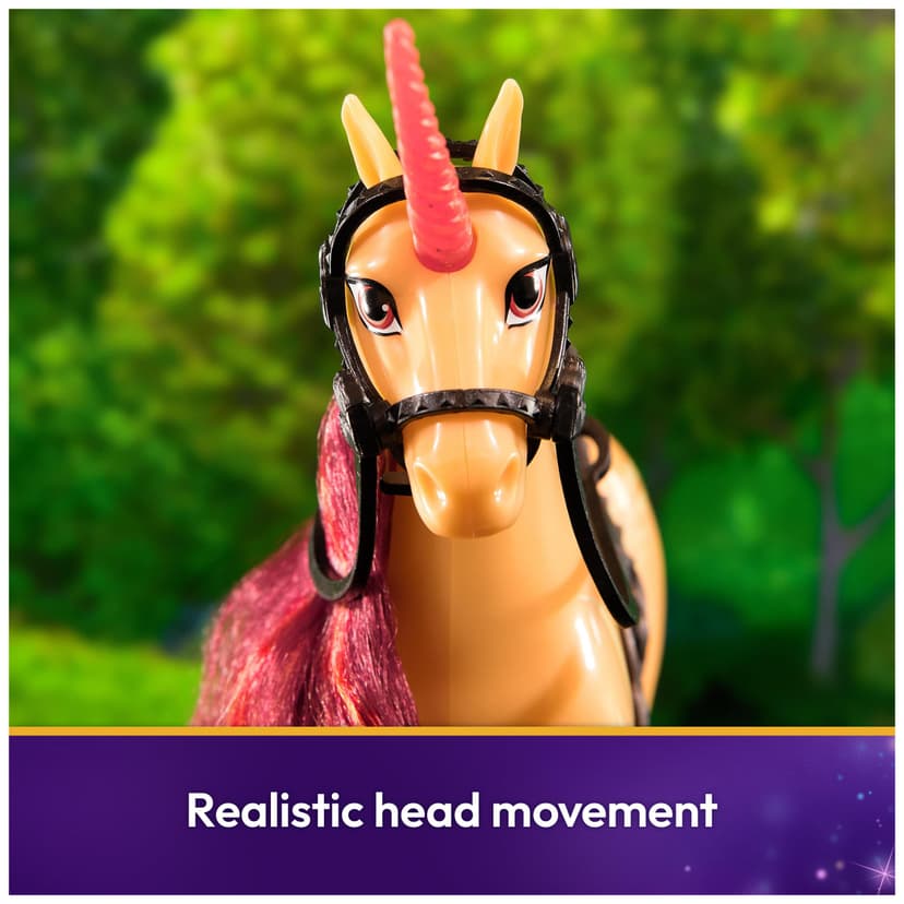 Unicorn Academy, Cinder Unicorn with Head Movement, 2 Riding Accessories, 27.9cm, Compatible with Valentina Fashion Doll, Dolls and Unicorn Toys for Girls - 4