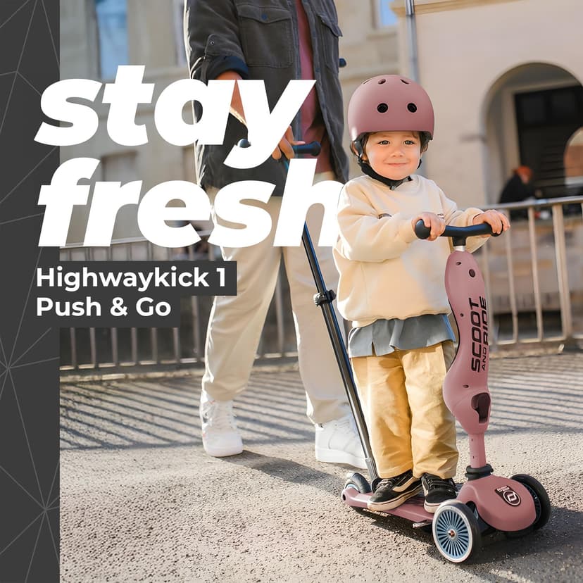 Scoot & Ride Highwaykick 1 Push and Go Kickboard with Seat Children's Scooter 2 in 1 Balance Bike with Handlebar from 1 2 Years Grows with Your Child Height Adjustable Tool-free - 4