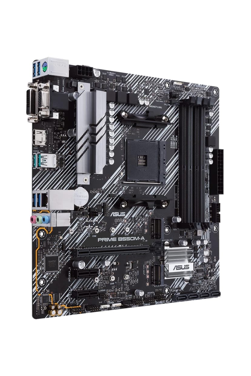 ASUS PRIME B550M-A - Motherboard - micro ATX - Socket AM4 - AMD B550 Chipset - USB 3.2 Gen 1, USB 3.2 Gen 2 - Gigabit LAN - onboard graphic - 3