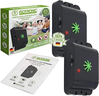 ISOTRONIC® Ultrasonic Cat & Dog Repellent, 2 pieces, Batt…