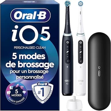 Oral-B Brosse A Dents Electrique Duo iO 5 Noire Et Blanch…