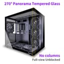 MUSETEX Y6 PC Case Pre-Installation 7 Infinity Mirror PWM ARGB Fan, ATX Mid Tower Computer Case, Gaming PC Case with Type-C, 270° Full View Tempered Glass, Black - 4