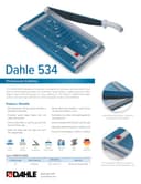 Dahle Cisaille 534 (Capacité de Coupe jusqu'à 15 Feuilles, DIN A3, 460mm de Coupe, Lame Plate, Pression Manuelle) Bleu - 6