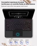 Coque Clavier Pour Samsung Galaxy Tab S10 Lite/S10 FE/S9 FE/S9 : mode DEX en un clic,mise en veille/réveil auto,rétroéclairage arc-en-ciel,Étui Clavier AZERTY français détachable avec pavé tactile - 6
