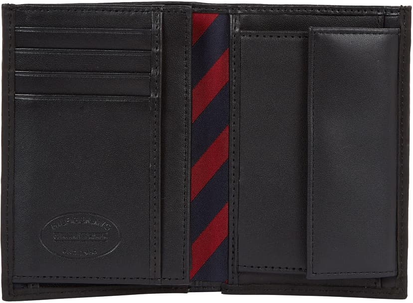 Tommy Hilfiger Men’s Johnson Wallet with Coin Pocket, Black (Black), One Size - 2