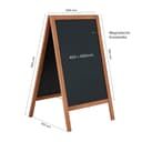 Display Sales Outdoor Chalkboard 54×95 cm | Weatherproof Wooden A-Board | Magnetic Pavement Sign with Beech Frame | Double-Sided A Frame Sign Board for Cafes, Shops, Bars and Restaurants - 2