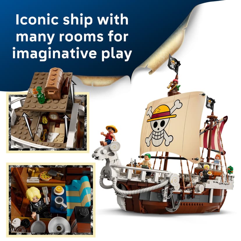 LEGO ONE PIECE The Going Merry Pirate Ship Toy - Play & Display Boat Model with 5 Minifigures incl. Luffy, Zoro & Nami - Anime Gift for 10+ Year Old Boys, Girls & Fans - 75639 - 3