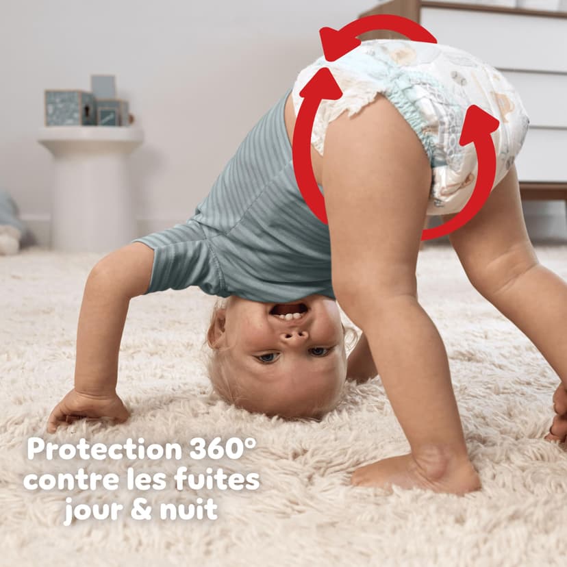 Pampers Baby-Dry Pants, Taille 5, 160 Couches-Culottes, 12-17kg, Maintien 360° Contre Les Fuites Avec Une Poche Stop & Protect Pour Une Nuit Jusqu'à 100% Sans Fuites, Pack 1 Mois - 5