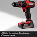 Einhell Cordless Impact Drill Driver with Battery and Charger 18V Power X-Change, 44Nm, 3-in-1 Combi Drill, Hammer Drill and Screwdriver, Battery Powered Drill Set - TE-CD 18/44 Li-i - 8