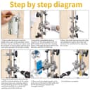 Door Lock Mortiser Kit, Lock Fitting Jig Maintenance Set, Door Lock Hole Opener Jig with 18mm 22mm 25mm Tungsten Steel Cutters, Woodworking Hole Saw Opener Tool for Wooden Door Lock Installation - 6