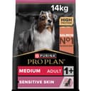 Purina PRO PLAN | Chien Adulte de Taille Moyenne | Peau Sensible | Aliment Sec pour Peaux Sensibles | Formulé Sans Blé | Favorise un Pelage Sain et Brillant | Riche en Saumon | Sac | 14 Kg - 1