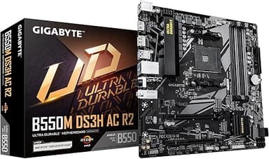 Gigabyte B550M DS3H AC R2 Motherboard - AMD Ryzen 5000 CP…