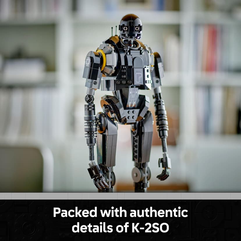 LEGO Star Wars 75434 K-2SO Security Droid Figure - Posable Play & Display Building Toy - Collectible Model Kit incl. an Information Plaque - Gift for Boys, Girls & Adult Andor Fans - 3