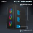 UNYKAch ATX MIR 100 Gaming Computer Case Large Size with 4 ARGB Fans, 1 USB 2.0 and 3 USB 3.0 - 2