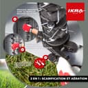 IKRA scarificateur aérateur électrique IEVL 1840, largeur de travail 40cm, puissance 1.800 watts, Gris/Rouge - 2