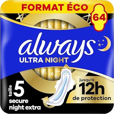 Always Ultra Serviettes Hygiéniques, Taille 5, Extra Secu…