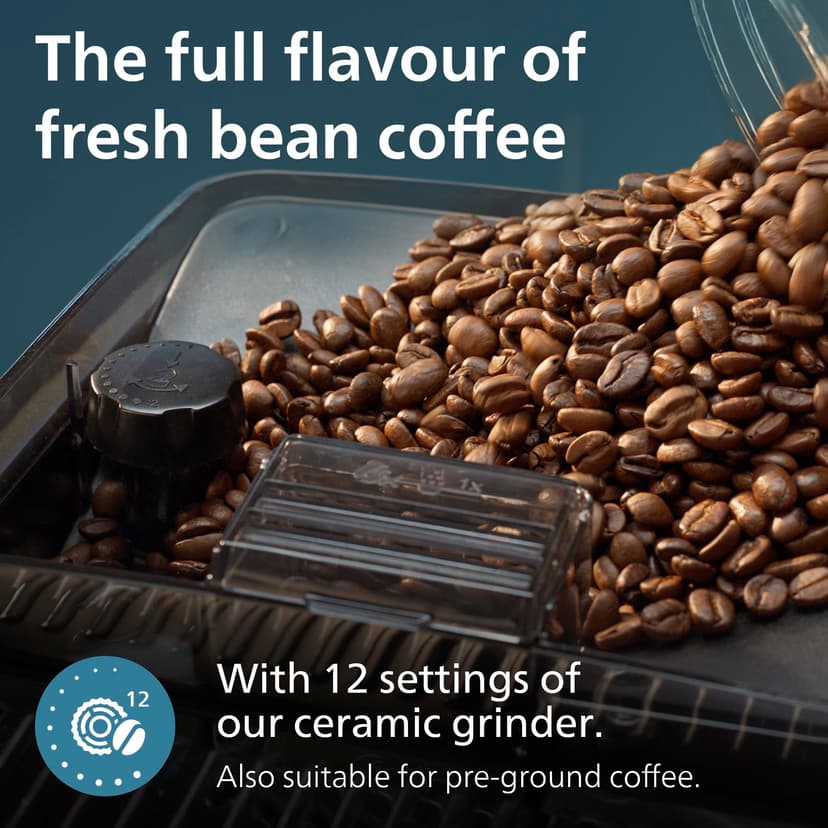 Philips 3300 Series Bean to Cup Coffee Machine – 6 Hot & Iced drinks, LatteGo Milk Frother, Fastest-to-Clean, 40% Quieter, Ceramic Grinder, Fully Automatic Espresso & Cappuccino maker (EP3347/90) - 7