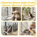 CATISM Cat Window Bed & Cat Desk Bed 2-in-1, Soft Removable Hammock for Indoor Cats, Up to 18kg Weight Capacity with Ventilated Mesh, All-Season Use, Sturdy Frame & Suction Cups - 7