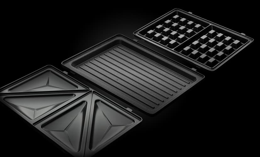 Russell Hobbs Appareil Croque Monsieur [Multifonction 3 en 1] Fiesta (Gaufrier, Sandwich, Gril, Plaques antiadhésives lavables au lave-vaiselle, extensible : cake pop, mini donut, churros) 24540-56 - 3