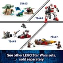 LEGO Star Wars 75436 The Mandalorian & Grogu's Speeder Bike Toy - incl. a Grogu Figure & Din Djarin Minifigure w/a Blaster - Small Birthday Gift for 6+ Year Old Boys & Fans - 7