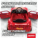 Huffy Disney Cars Lightning McQueen Electric Ride On Car - 6v Battery Powered Motorised Car Fun + Sounds + Lights, Red - 6