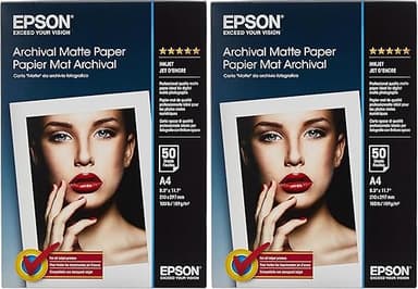 Papier photo A4 mat Epson Archival 189 g/m2, 50 feuilles …