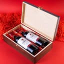 Creative Deco Brown Wooden Wine Box with Clasp | 2 Bottles | 35x20x10cm (+- 1 cm) | Natural Wood Wine Holder Bottle Easter Gift Storage Box Chest | Presentation Box - 3