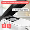 Fullstar Coupe Legumes Multifonctions et Mandoline - Trancheur ou Découpe Cube Oignons Carottes Concombres Frites Fruits - Rapeuse Legume et Fromage - Cuisine Accessoires (Compact 6-en-1 Blanc) - 5